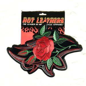 Hot Leathers Red Mirror Roses, 10"x7" Embroidered Patch, PPA6267 💸